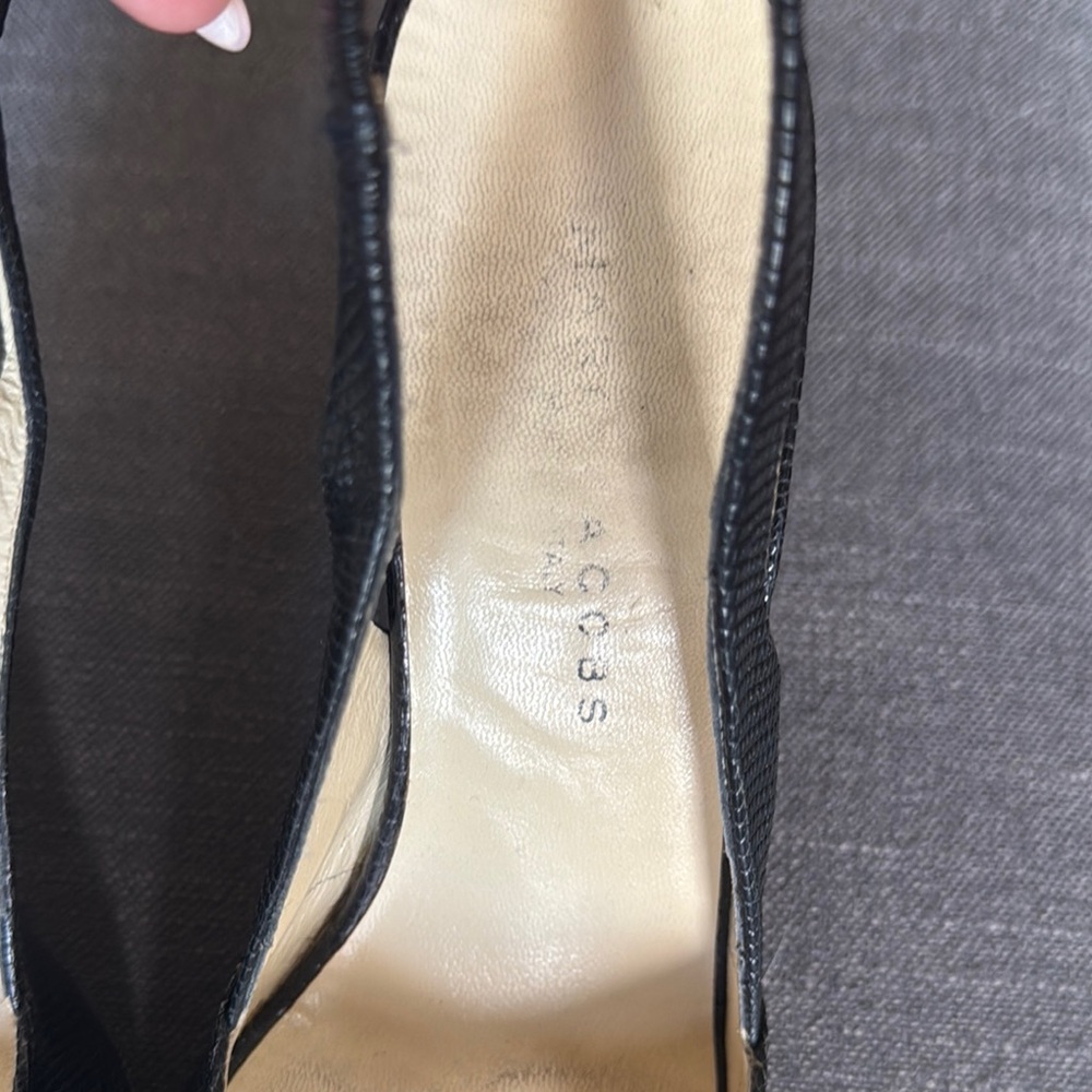 Marc Jacobs Vintage 1990’s Black Slingback Heels 38.5 - Picture 3 of 7